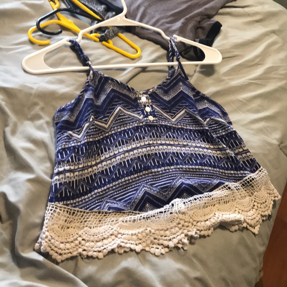 Blue lace Croptop